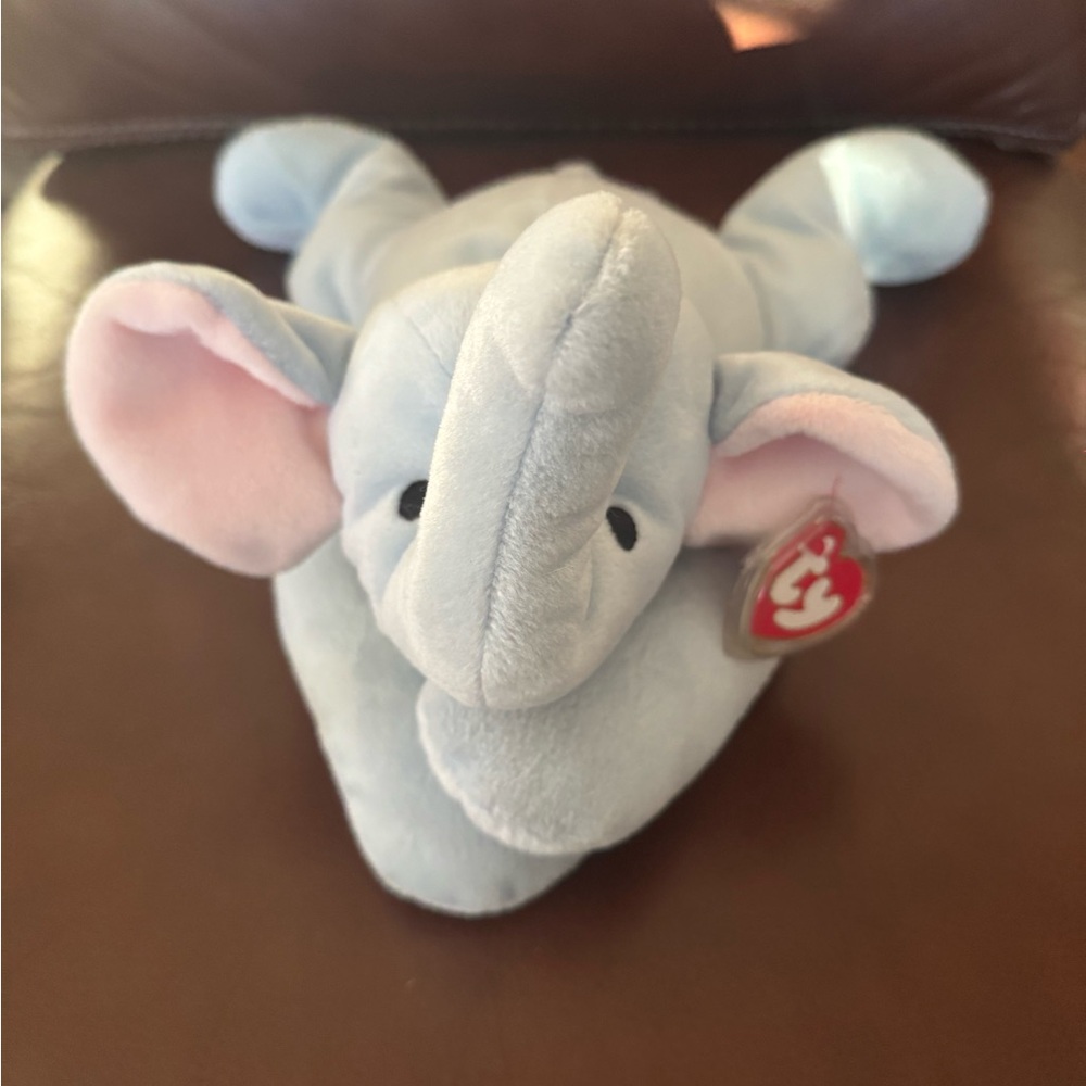 Ty Original Pillow Pal “Squirt” the blue Elephant Retired Vintage Collectible